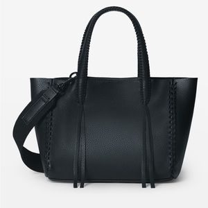 Callista Mini Braided Leather Tote Bag